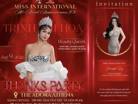 Thanks Party Miss International All-Round Businesswoman 2026: Khép lại một hành trình đáng nhớ, mở ra những giá trị mới cùng Jennifer Ly