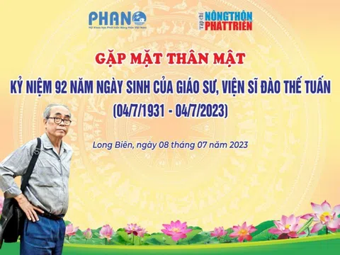 Kỷ niệm 92 năm ngày sinh của Giáo sư, Viện sĩ Đào Thế Tuấn