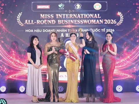 Nữ doanh nhân Sáu Mira đạt danh vị Á hậu 3 Hoa hậu doanh nhân toàn năng quốc tế 2026